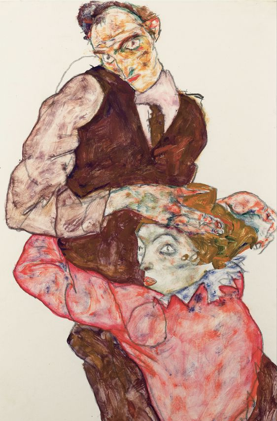 사진: 에곤 실레, Lovers, 1914-1915. [제공 = 아트램프]