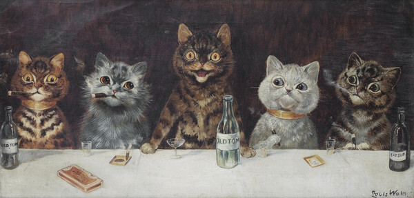Louis Wain. The Bachelor Party, dates unknown. Private Collection. [사진 제공 = 아트램프]