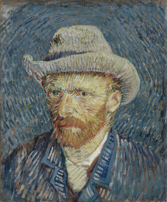 Vincent van Gogh, Self-Portrait with Grey Felt Hat, September-October 1887, credits : Van Gogh Museum, Amsterdam (Vincent van Gogh Foundation). [사진 제공 = 아트램프]