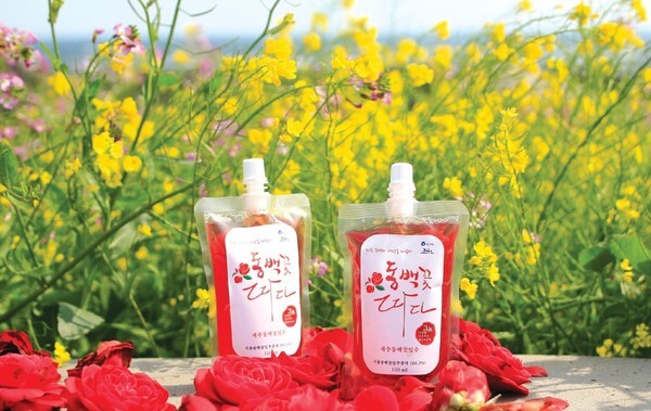 사진: 동백꽃 음료 사진 [제공 = 제주동백]