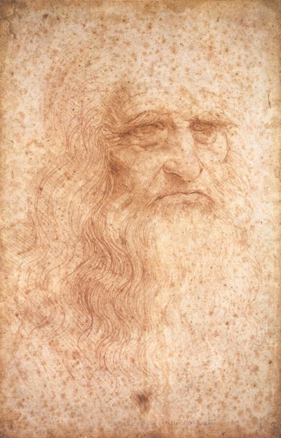 Leonardo da Vinci, Presumed Self-portrait, c. 1512, Biblioteca Reale, Turin