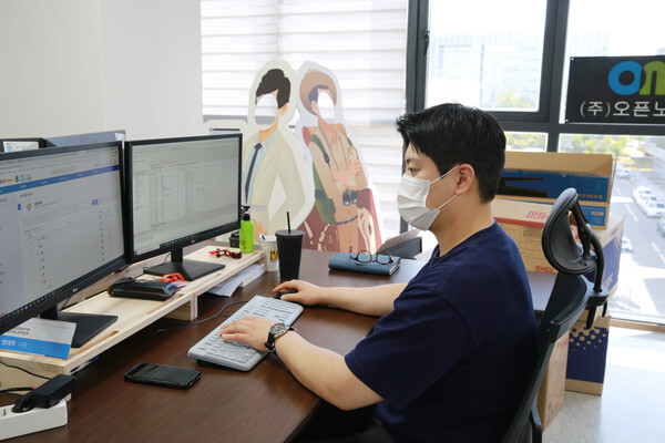 사진: 디지털 기반 직무역량강화 프로그램 참여 기업 '㈜오픈노트' 사무실 [제공 = (재)전남정보문화산업진흥원]