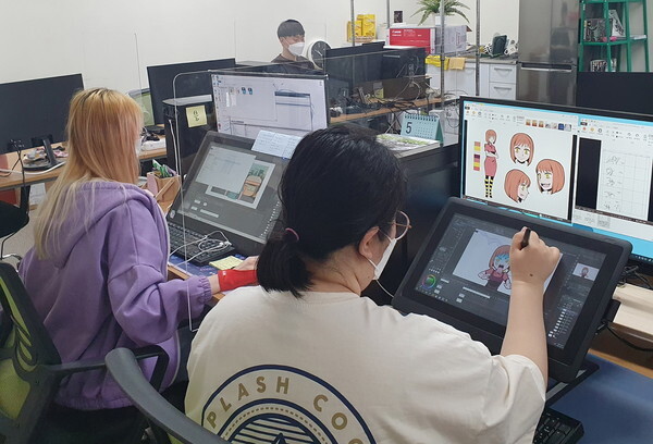 사진: '㈜애니썬 코리아' 업무 현장 [제공 = (재)전남정보문화산업진흥원]