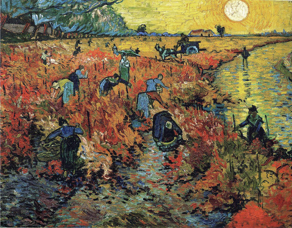 Vincent van Gogh, Red Vineyards near Arles, 1888, Pushkin Museum of Fine Arts, Moscow