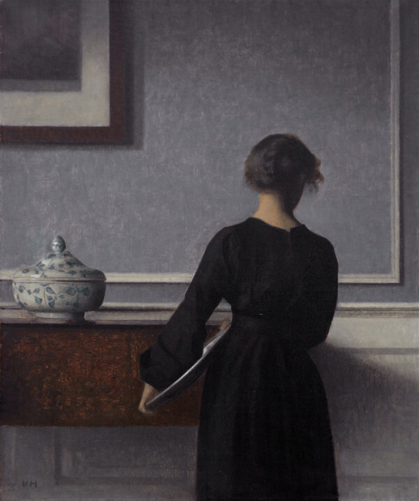 Vilhelm Hammershøi, Interior with Young Woman Seen from the Back, c. 1903–04, Randers Museum of Art. [사진제공=아트램프]